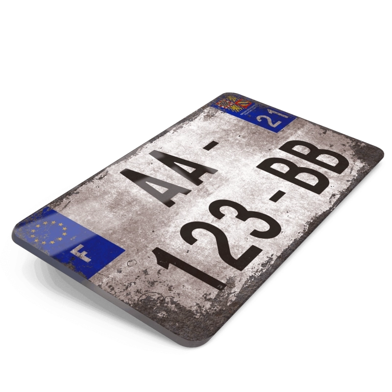 Plaque Immatriculation Moto 21x13 (Effet Oxyde) Plaque Immatriculation Moto 21x13 (Effet Oxyde)