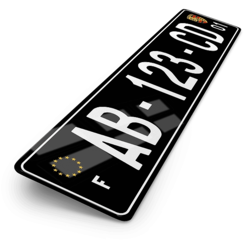 Plaque Auto Porsche Logo Fond et Cotés Noirs plus Liseré - 52x11 cm Plaque Auto Porsche Logo Fond et Cotés Noirs plus Liseré - 52x11 cm