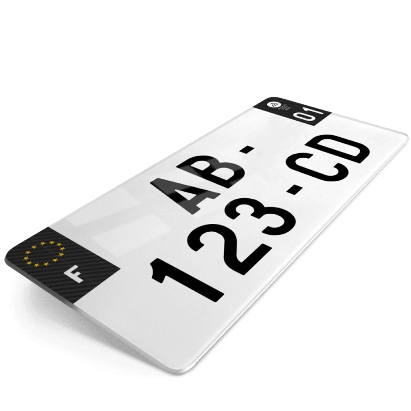 Plaque USA Effet Carbone Noir 30x15 cm Plaque USA Effet Carbone Noir 30x15 cm