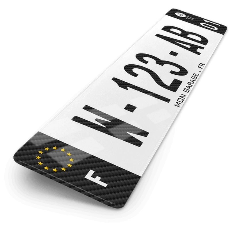 Plaque Auto 52x11 cm - W Garage Carbone Plaque Auto 52x11 cm - W Garage Carbone