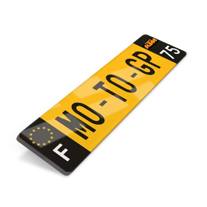 Mini Plaque D'Immatriculation Personnalisée Aluminium 21x9,5 Cm - Nom/Prénom - Déco Vélos, Poussettes, Chambre