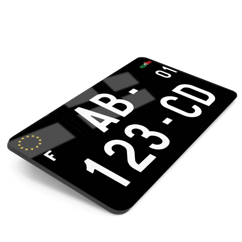 Plaque Moto Aprilia Noir Logo - 21x13 cm Plaque Moto Aprilia Noir Logo - 21x13 cm