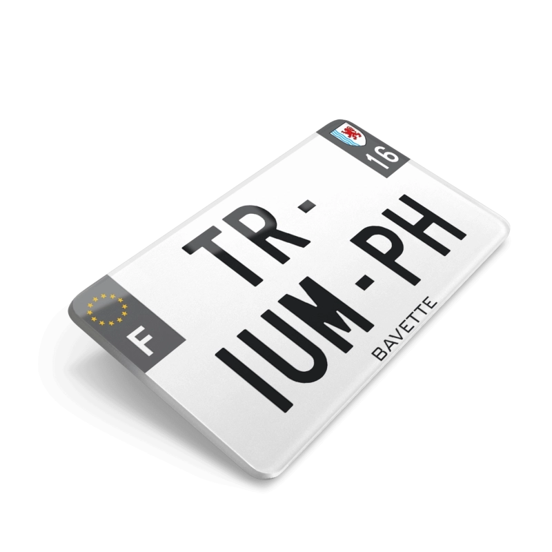 PLAQUE MOTO 17.5x10 cm (100% Personnalisée)