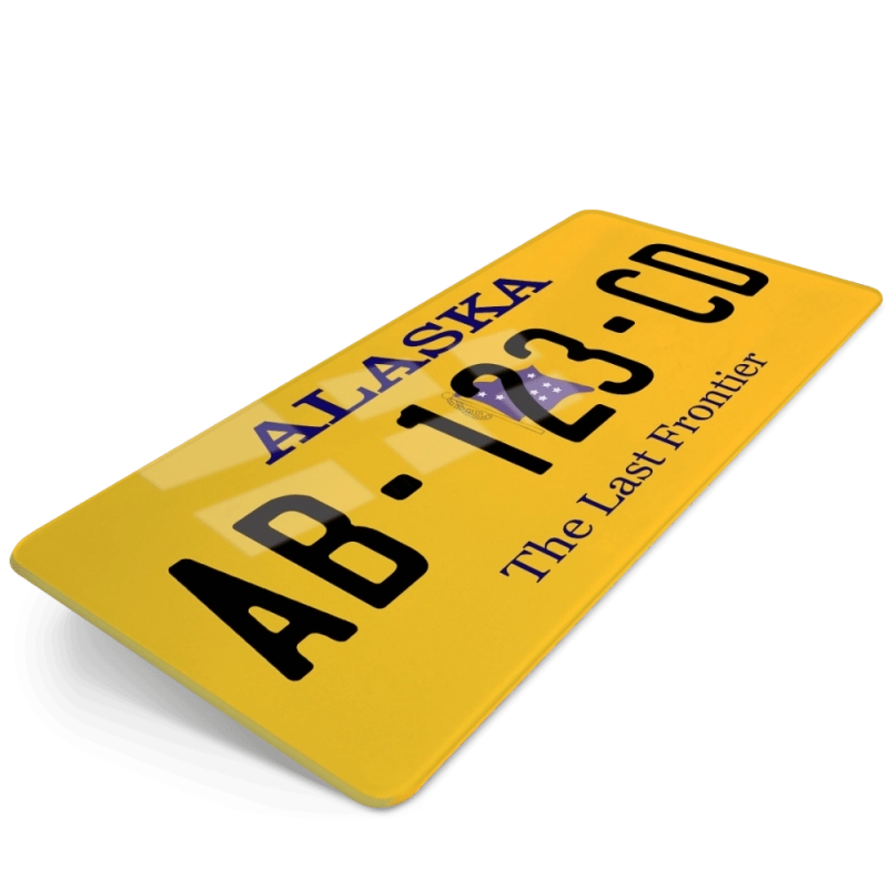 PLAQUE AUTO USA ALASKA 3 30x15 cm
