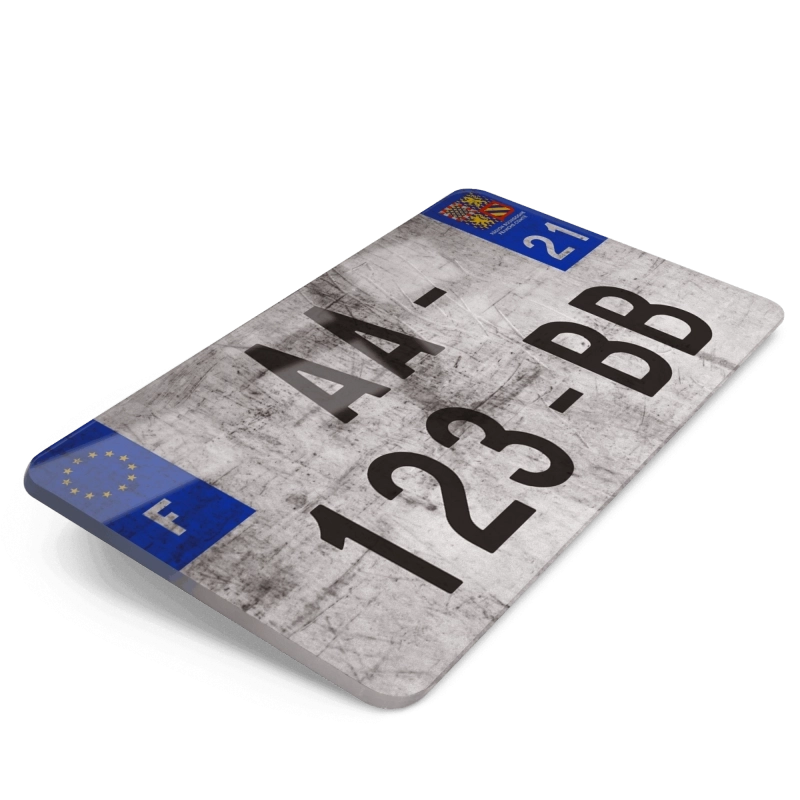 Plaque Immatriculation Moto 21x13 (Effet Rayure) Plaque Immatriculation Moto 21x13 (Effet Rayure)