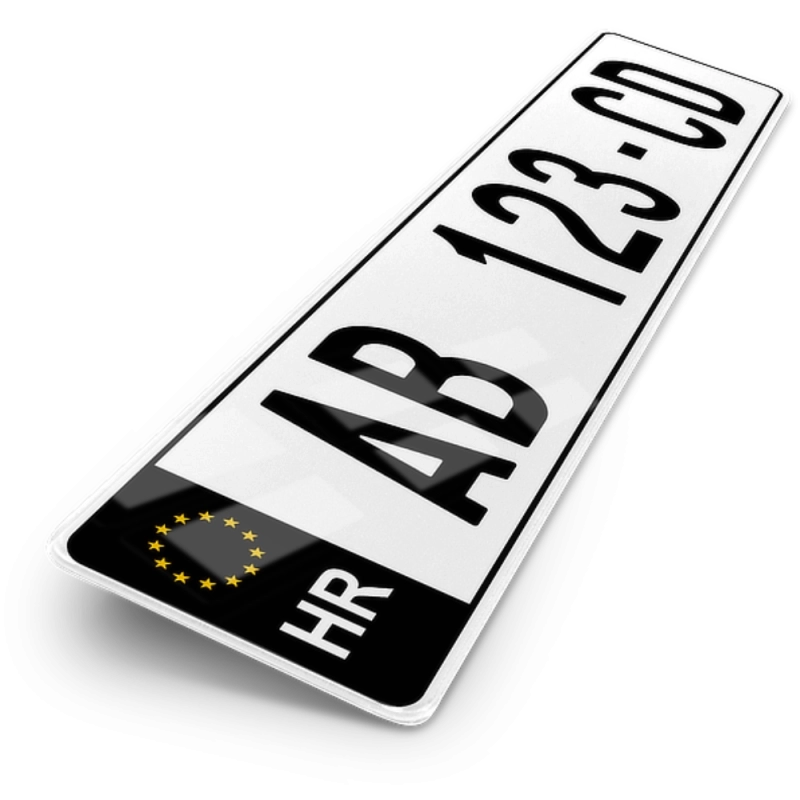 Plaque Auto 52x11 cm - PAYS Croatie noir Plaque Auto 52x11 cm - PAYS Croatie noir