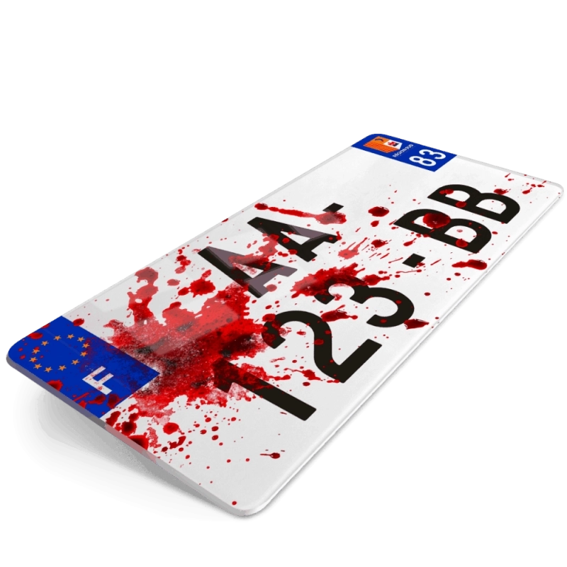 Plaque Immatriculation USA 30x15 (Effet Sang) Plaque Immatriculation USA 30x15 (Effet Sang)