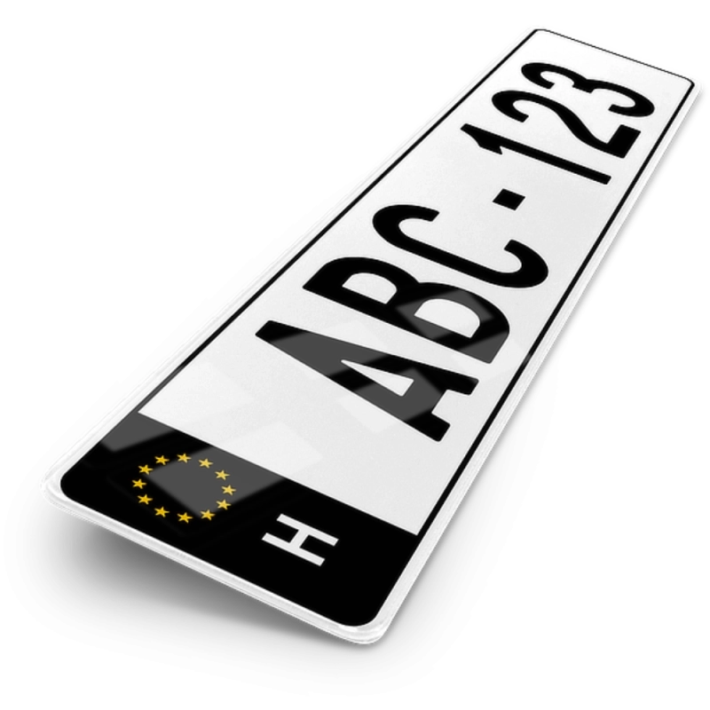 Plaque Auto 52x11 cm - PAYS Hongrie noir Plaque Auto 52x11 cm - PAYS Hongrie noir
