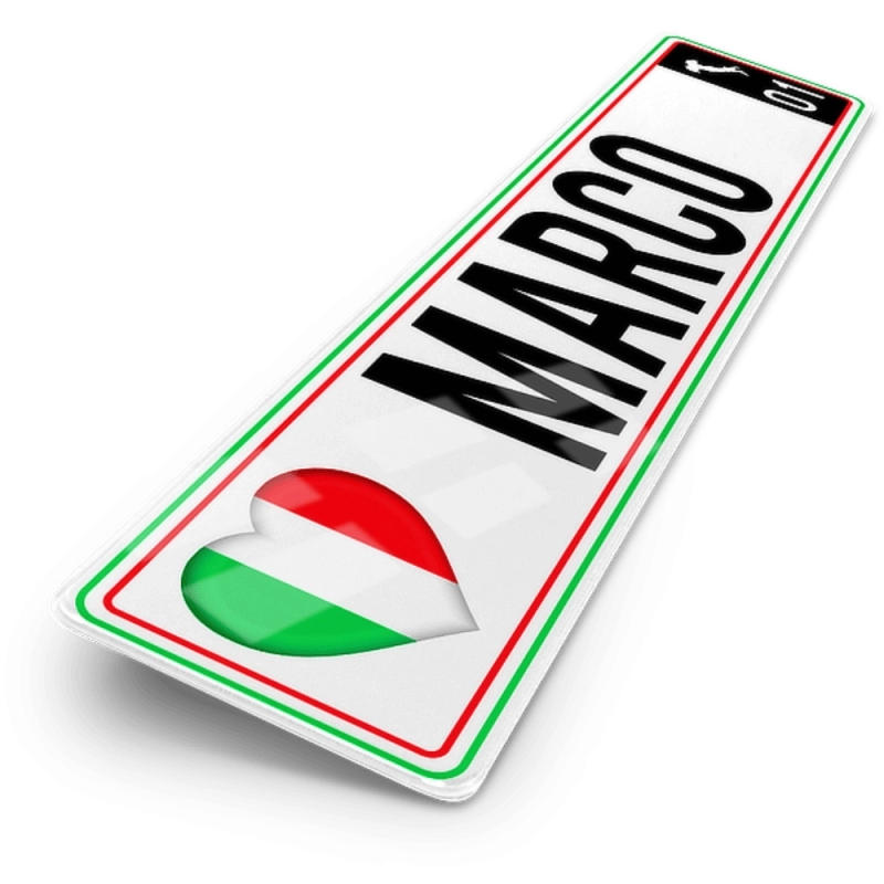 Plaque Drapeau Italie 2 52x11 Plaque Drapeau Italie 2 52x11