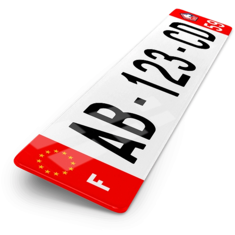 Plaque Auto 52x11 cm - Football LOSC Lille Plaque Auto 52x11 cm - Football LOSC Lille