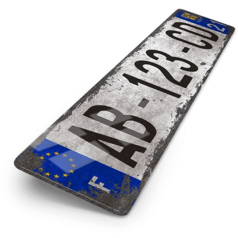 Plaque Immatriculation Auto 52x11 (Effet Oxyde) Plaque Immatriculation Auto 52x11 (Effet Oxyde)