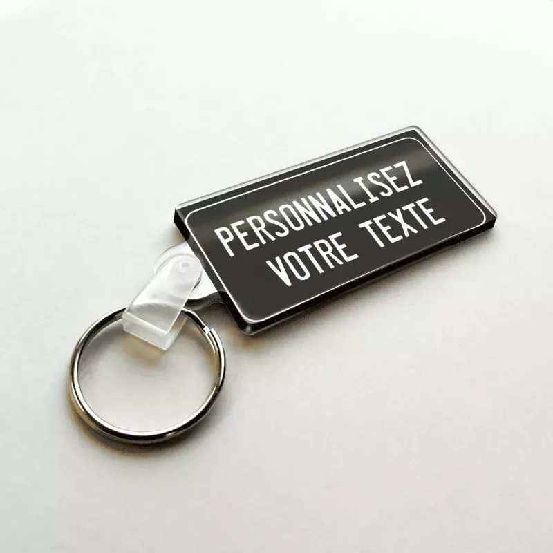 Porte clé plaque immatriculation USA personnalisé - 2 lignes Porte clé plaque immatriculation USA personnalisé - 2 lignes