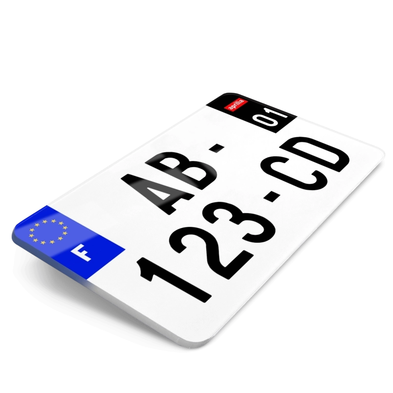 Plaque Moto Aprilia Logo Eurobande Noir - 21x13 cm Plaque Moto Aprilia Logo Eurobande Noir - 21x13 cm