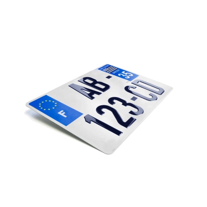 Plaque Immatriculation Aluminium Auto 27.5x20 cm SIV Plaque Immatriculation Aluminium Auto 27.5x20 cm SIV