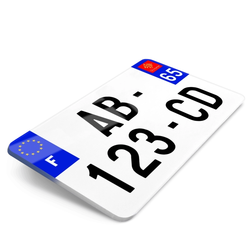 Plaques d'immatriculation MOTO - 210x130 - 65 - Hautes-Pyrénées Plaques d'immatriculation MOTO - 210x130 - 65 - Hautes-Pyrénées