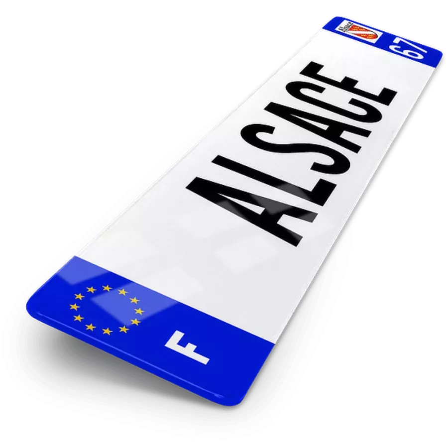 Plaque Auto 52x11 cm - Alsace - ref.52X11-P-ALSACE1