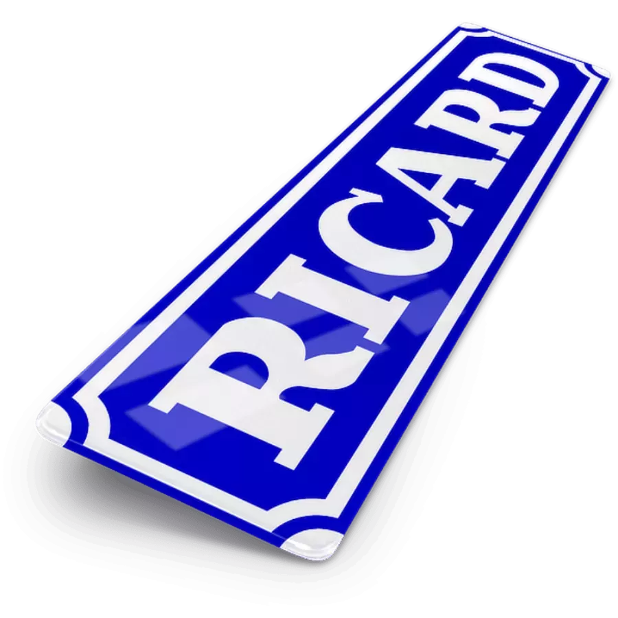 Plaque de Décoration Ricard 52x11 cm - ref.52X11-F-RICARD
